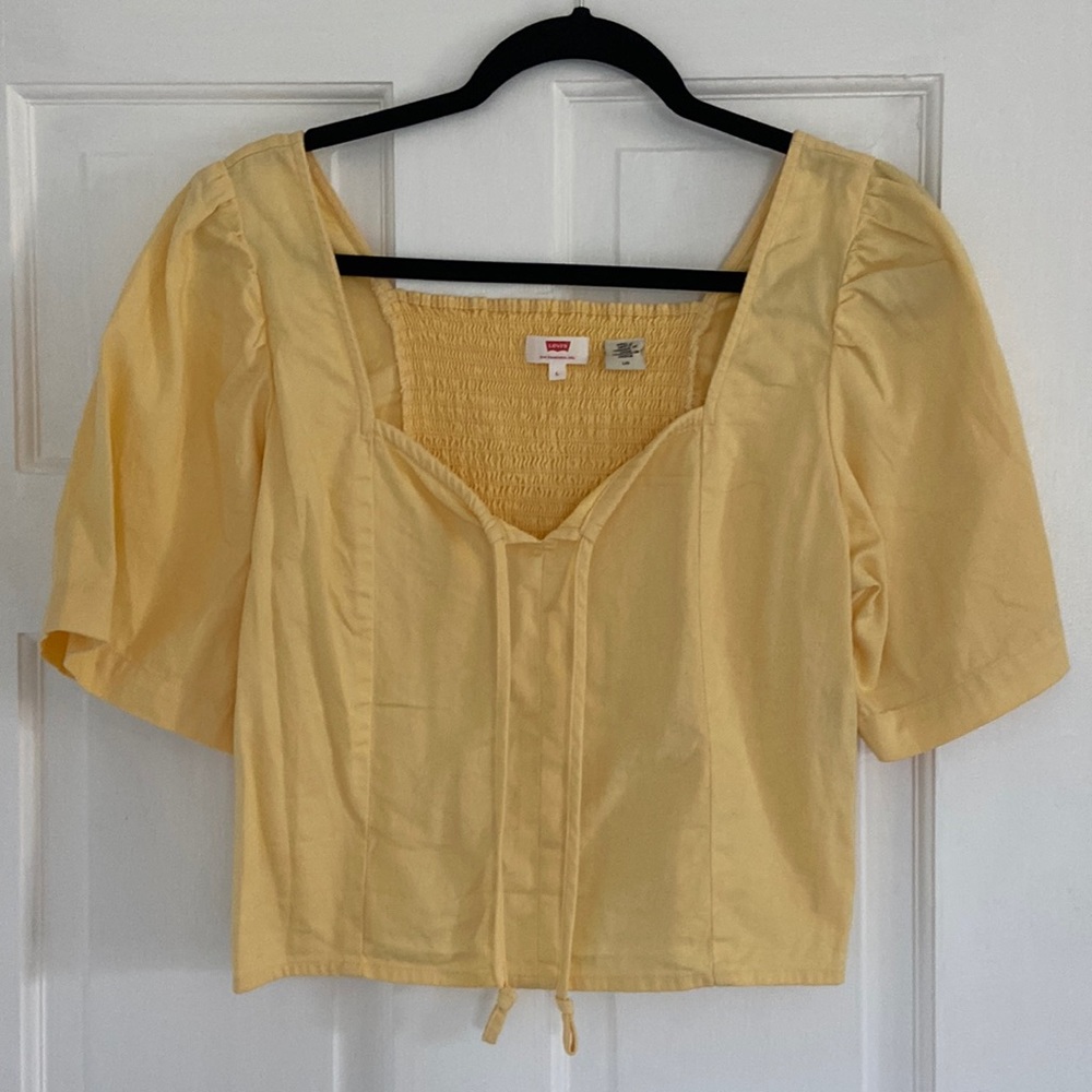 Levi’s Yellow Puff Sleeve Blouse